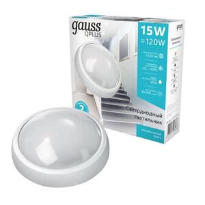 Св-к светодиодный Gauss IP54 D175*76 15W 1220lm 4000K Qplus  круглый 1/30