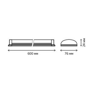 844424318 Светильник светодиодный Gauss IP20 600*76*24мм 18W 1260lm 6500K WLF-2 сталь 1/20 рис.2