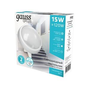 Св-к ЖКХ Gauss Qplus круг 15W 1200lm 4000K 160-260V IP54 D175*76мм бел, дек рам, м-вол сенс LED 1/30 рис.4