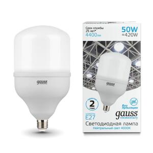 63225 Лампа Gauss Elementary T140 50W 4400lm 4000K E27 LED 1/8