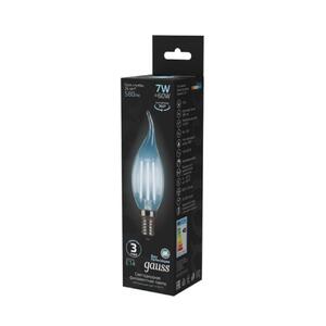 104801207 Лампа Gauss LED Filament Свеча на ветру E14 7W 580lm 4100К 1/10/50 рис.2