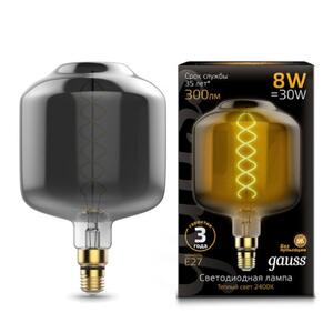 164802008 Лампа Gauss Filament DL180 8W 300lm 2400К Е27 gray flexible LED 1/6 рис.0