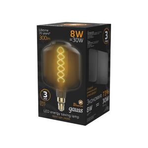 164802008 Лампа Gauss Filament DL180 8W 300lm 2400К Е27 gray flexible LED 1/6 рис.3