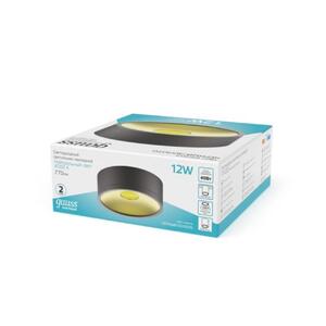 Светильник Gauss Overhead накл цил 12W 770lm 4000K 170-240V IP20 140*50мм черный золото LED 1/30 рис.2