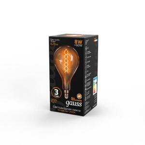 150802008 Лампа Gauss Filament А160 8W 620lm 2400К Е27 golden flexible LED 1/6 рис.2