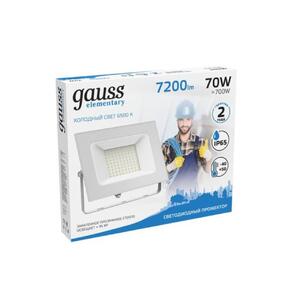 613120370 Прожектор светодиодный Gauss LED 70W 4900lm IP65 6500К белый 1/20 рис.2