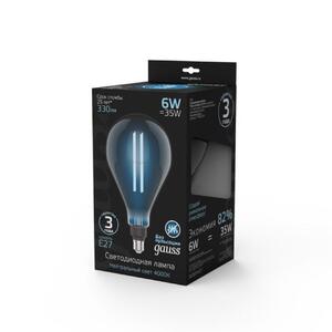 179802205 Лампа Gauss Filament PS160 6W 330lm 4000К Е27 gray straight LED 1/6 рис.2