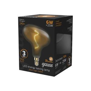 165802008 Лампа Gauss Filament FD180 6W 240lm 2400К Е27 gray flexible LED 1/6 рис.3