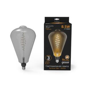 157802005 Лампа Gauss Filament ST164 8.5W 165lm 1800К Е27 gray flexible LED 1/6