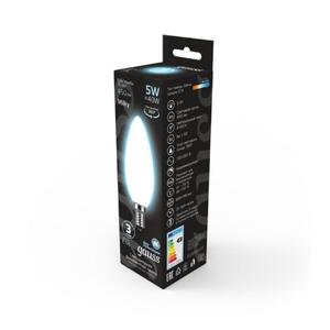 103201205 Лампа Gauss LED Filament Свеча OPAL E14 5W 450lm 4100К 1/10/50 рис.2