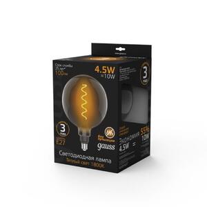 154802005 Лампа Gauss Filament G200 4.5W 100lm 1800К Е27 gray flexible LED 1/6 рис.2