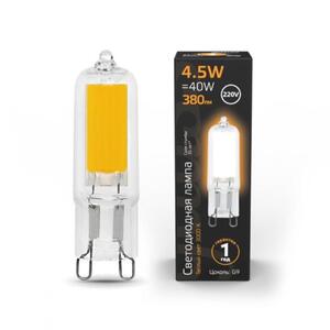 107809104 Лампа Gauss LED G9 AC220-240V 4.5W 380lm3000K Glass 1/10/200 рис.0