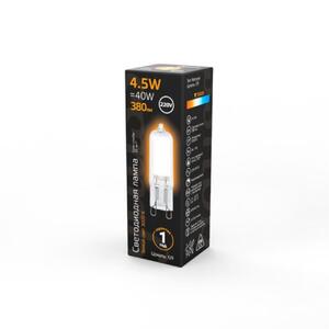 107809104 Лампа Gauss LED G9 AC220-240V 4.5W 380lm3000K Glass 1/10/200 рис.2