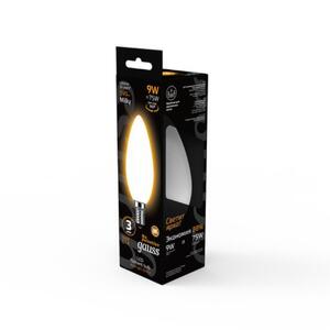 103201109 Лампа Gauss Filament Свеча 9W 590lm 3000К Е14 milky LED 1/10/50 рис.3