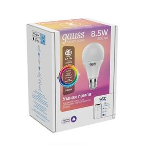 1170112 Gauss Лампа Светодиодная Gauss Smart Home RGBW E27 A60 8.5 Вт 2700-6500K 1/10/100 рис.1