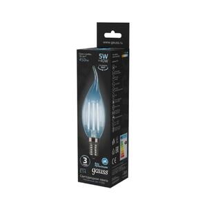 104801205 Лампа Gauss LED Filament Свеча на ветру E14 5W 450lm 4100K 1/10/50 рис.2