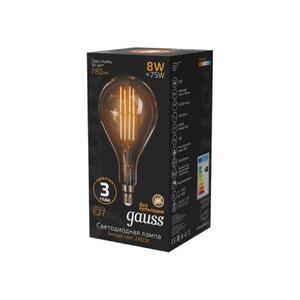 149802008 Лампа Gauss Filament А160 8W 780lm 2400К Е27 golden straight LED 1/6 рис.2