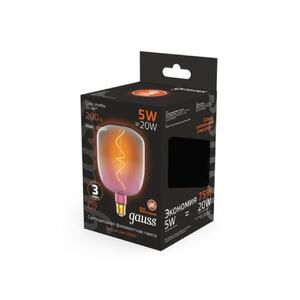 1010802105 Лампа Gauss Filament V140 5W 200lm 1800К Е27 pink-clear flexible LED 1/6 рис.3