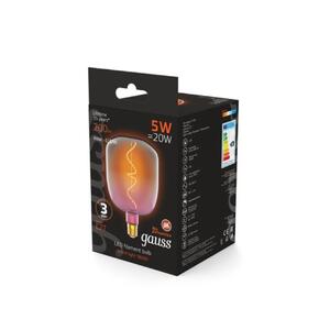 1010802105 Лампа Gauss Filament V140 5W 200lm 1800К Е27 pink-clear flexible LED 1/6 рис.4