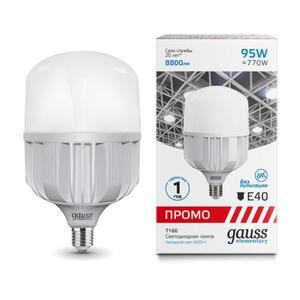 60430 Лампа Gauss Elementary T160 95W 8800lm 6500K E40 Promo LED 1/8