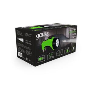 GF104 Фонарь ручной Gauss модель GFL104 4LED 40lm  lead acid 350mAh LED 1/12/72 рис.4