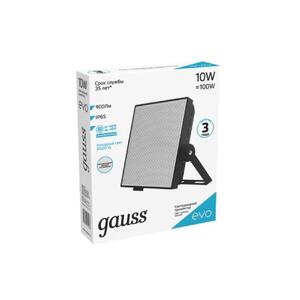 687511310 Gauss Прожектор светодиодный Gauss EVO 10W 900 lm IP65 6500К, IK04, черный 1/30 рис.2