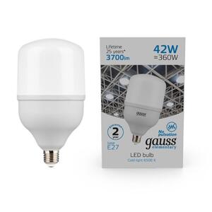 63234 Лампа Gauss Elementary T120 42W 3700lm 6500K E27 LED 1/12