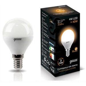 EB105101104 Лампа Gauss LED Globe 4W E14 2700K 1/10/50