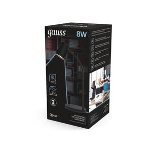 Светильник настольный Gauss Qplus модель GTL603 8W 600lm 4000K 170-265V черный диммируемый LED 1/8 рис.2