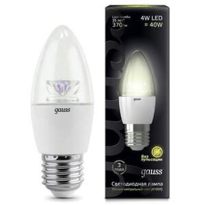 103202104 Лампа Gauss LED Candle Crystal Clear E27 4W 2700К 1/10/50