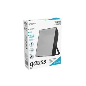 687511100 Gauss Прожектор светодиодный Gauss EVO 100W 10000 lm IP65 6500К, IK07, черный 1/6 рис.2