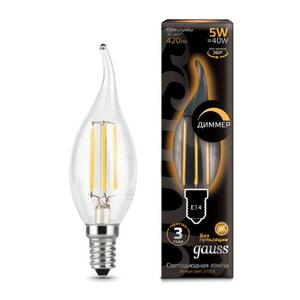 104801105-D Лампа Gauss Filament Свеча на ветру 5W 420lm 2700К Е14 диммируемая LED 1/10/50 рис.0