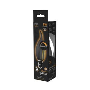 104801105-D Лампа Gauss Filament Свеча на ветру 5W 420lm 2700К Е14 диммируемая LED 1/10/50 рис.3