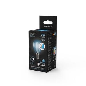 105801207-S Лампа Gauss Filament Шар 7W 580lm 4100К Е14 шаг. диммирование LED 1/10/50 рис.2