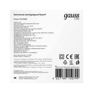 Светильник ЖКХ Gauss LITE овал 8W 700lm 6500K 200-240V IP65 160*90*46мм белый LED 1/40 рис.3