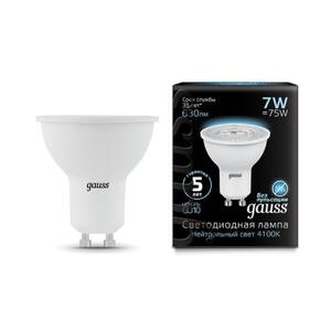 101506207 Комплект ламп Gauss LED MR16 GU10 7W 630lm 4100K 1/10/100