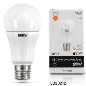 LD23212 Лампа Gauss LED Elementary Globe 12W A60 E27 2700K 1/10/40