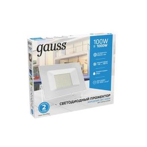 613120300 Прожектор светодиодный Gauss LED 100W 7000lm IP65 6500К белый 1/12 рис.2