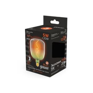 1009802105 Лампа Gauss Filament V140 5W 200lm 1800К Е27 green-clear flexible LED 1/6 рис.3